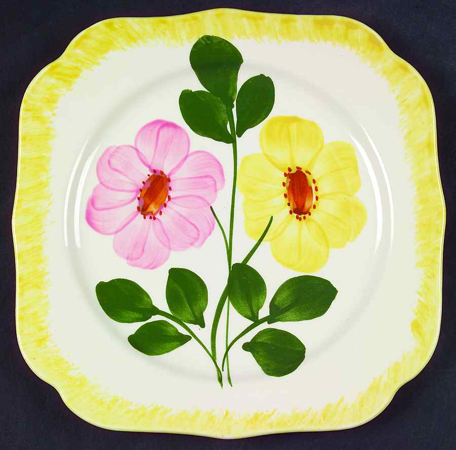 Wrinkled Rose Square Dessert Plate by Blue Ridge Southern Pottery-1