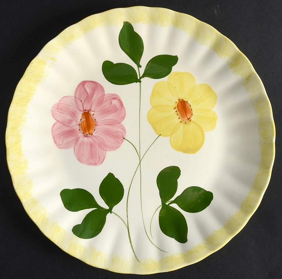 Wrinkled Rose Luncheon Plate by Blue Ridge Southern Pottery-1