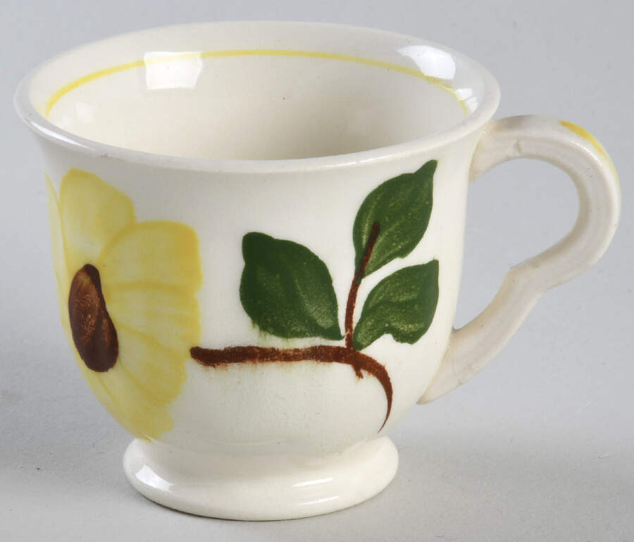 Yellow Nocturne Footed Demitasse Cup by Blue Ridge Southern Pottery-1