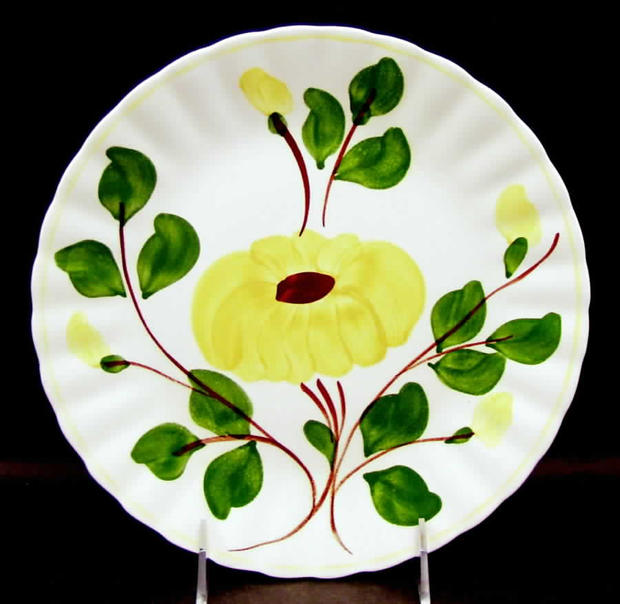Yellow Nocturne Luncheon Plate by Blue Ridge Southern Pottery-1