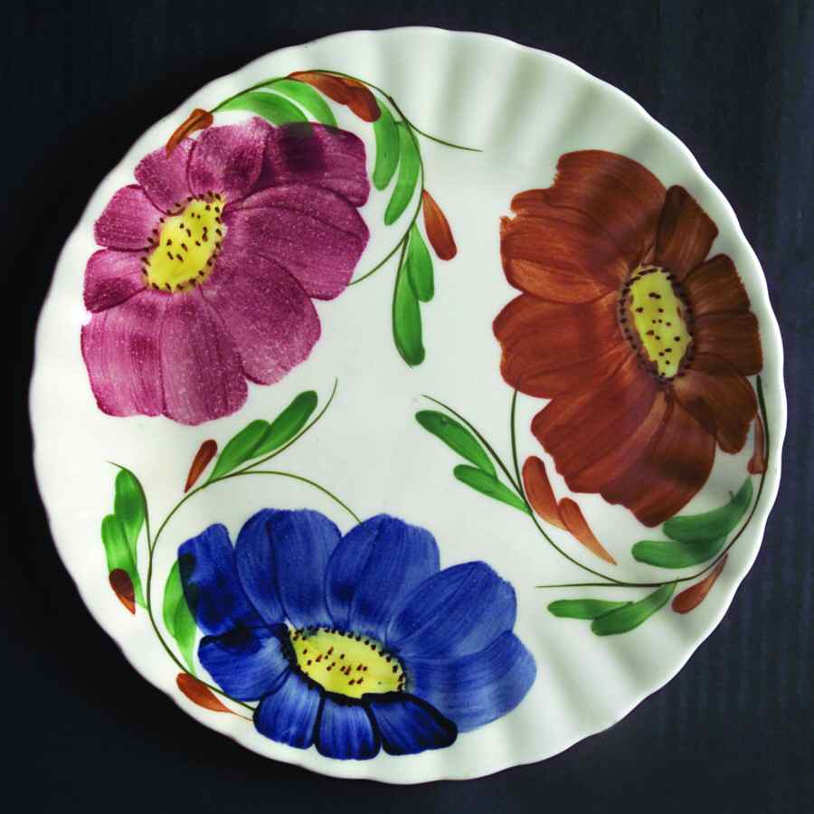 Zinnia Luncheon Plate by Blue Ridge Southern Pottery-1