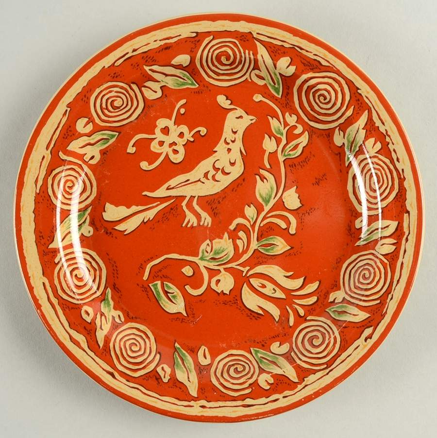 American Folk Art Salad Plate by Georges Briard-1