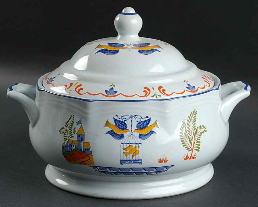Bird Cage Round Covered Vegetable by Georges Briard-1