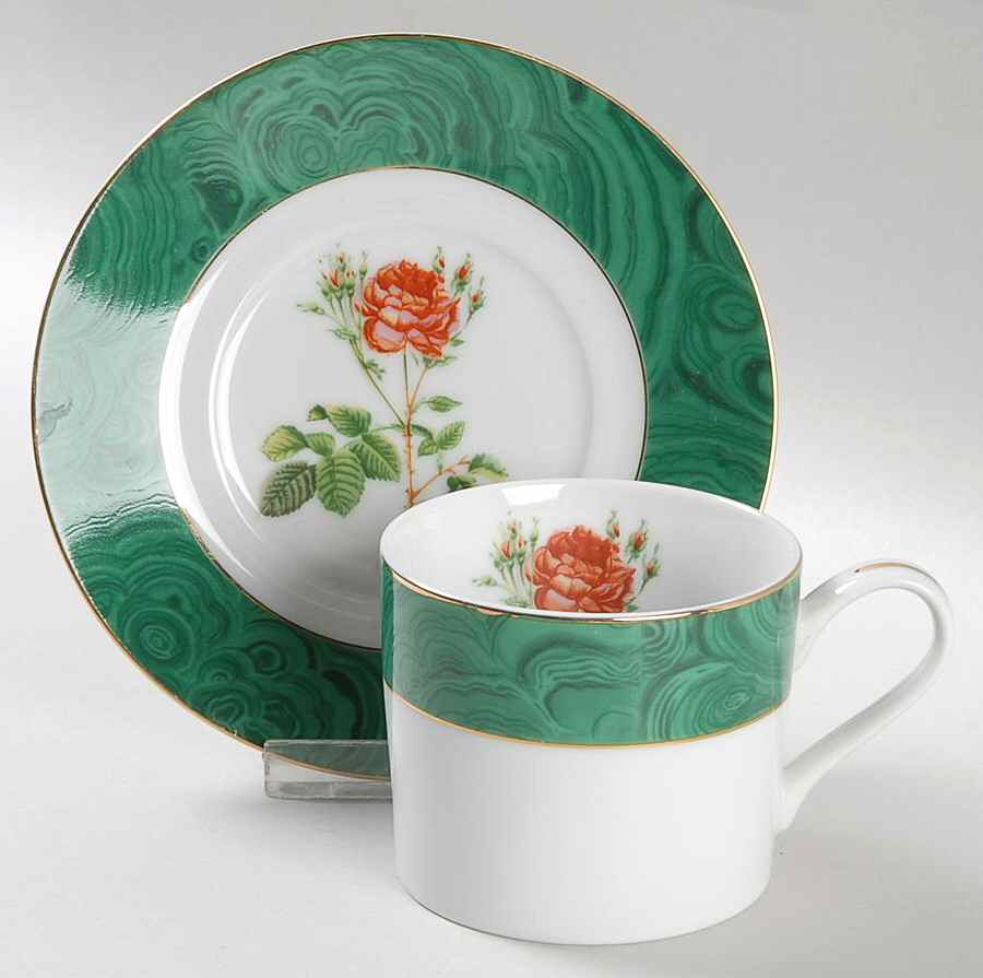 Briard Rose Flat Cup & Saucer Set by Georges Briard-1