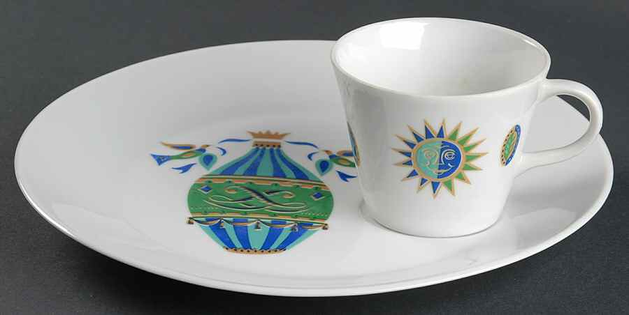 Fancy Free Snack Plate & Cup Set by Georges Briard-1