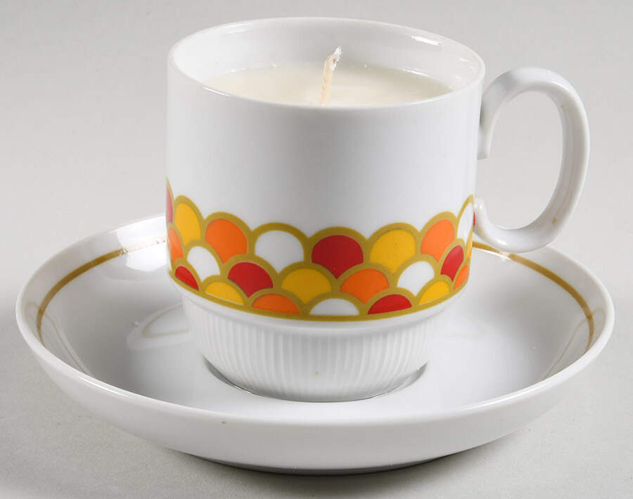 Carousel Scented Cup & Saucer Candle-Vanilla  HC by Georges Briard-1