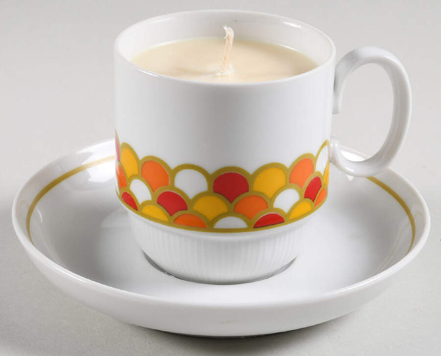 Carousel Scented Cup & Saucer Candle-Coffee  HC by Georges Briard-1