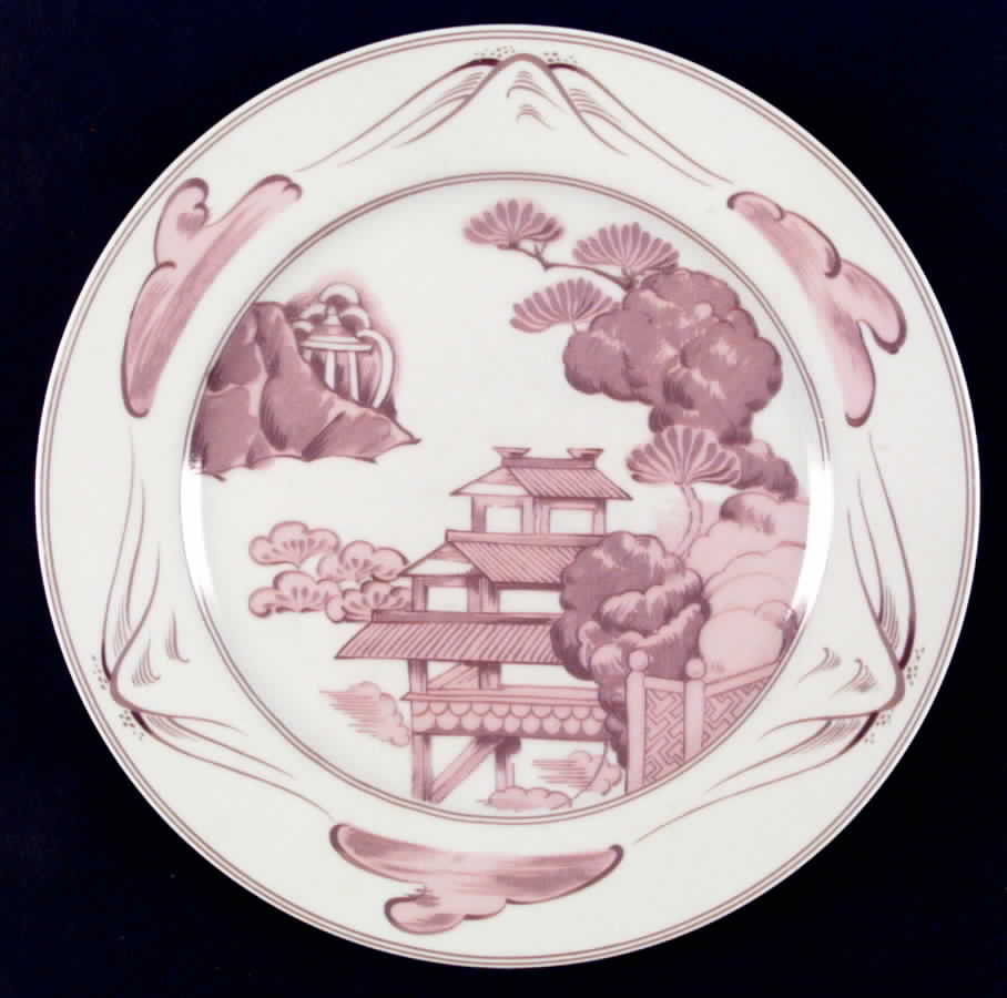 Chinese Village Dinner Plate by Georges Briard-1