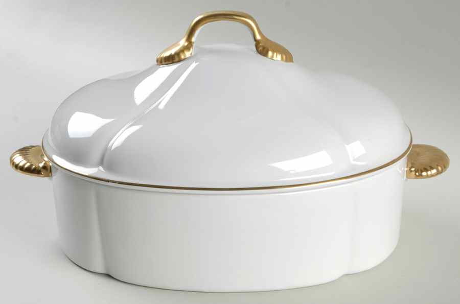 Coquille D'Or Gold 2.5 Quart Oval Covered Casserole by Georges Briard-1