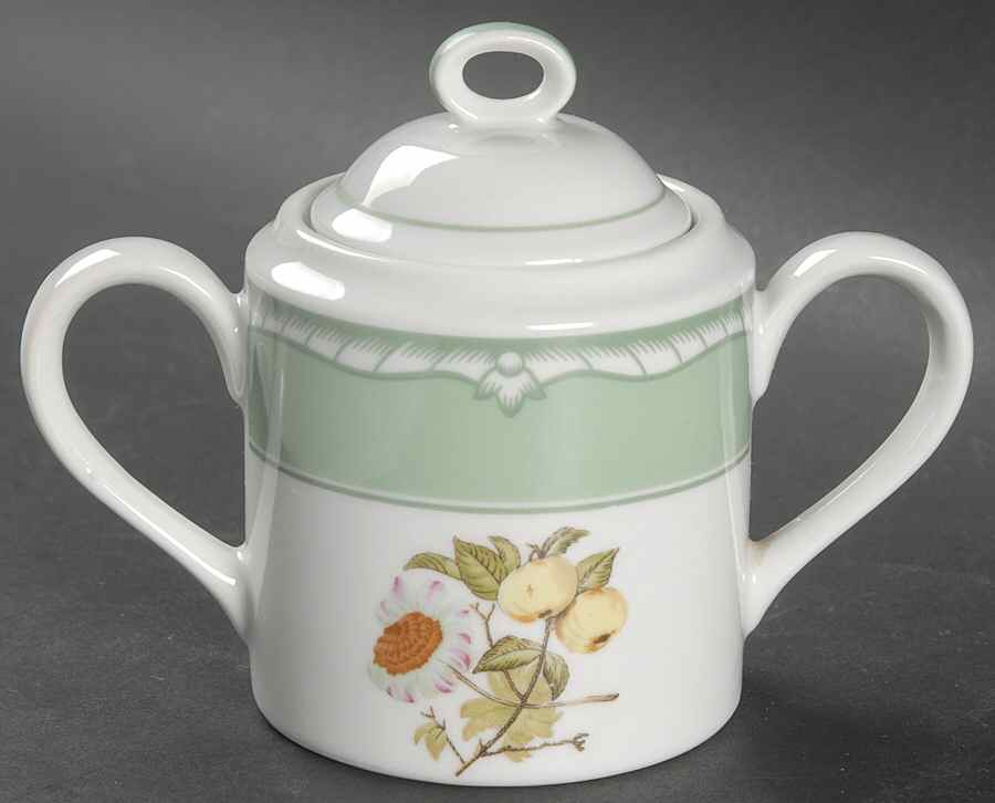 Devonshire Green Sugar Bowl & Lid by Georges Briard-1