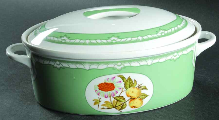 Devonshire Green 2 Quart Oval Covered Casserole by Georges Briard-1
