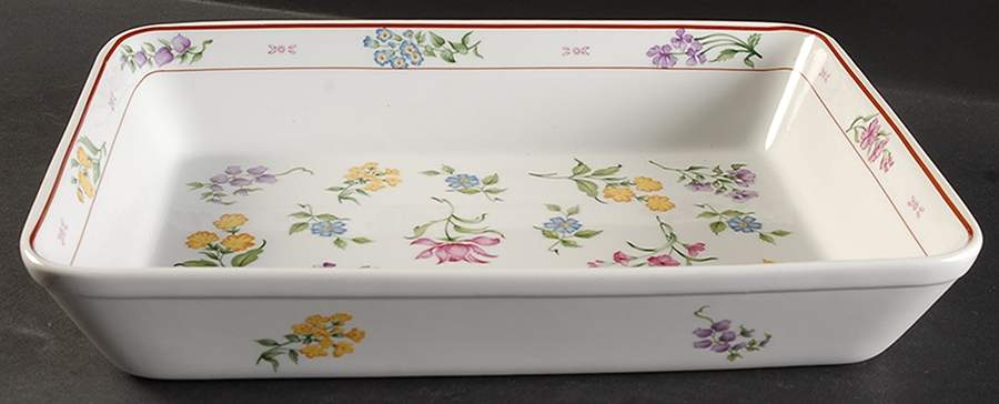 Floral Fantasy 12" Rectangular Baker by Georges Briard-1