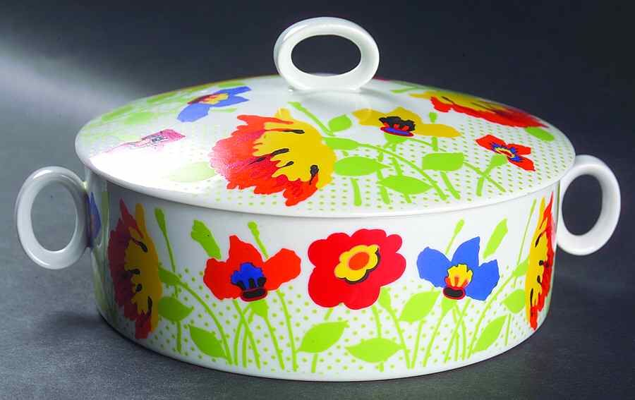 Floral Fantasy 2 Qt Round Covered Casserole by Georges Briard-1