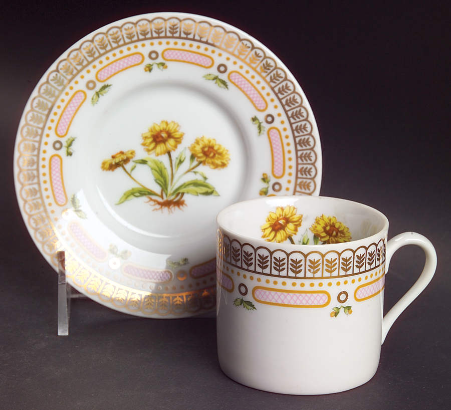 Floral Potpourri Flat Demitasse Cup & Saucer Set by Georges Briard-1