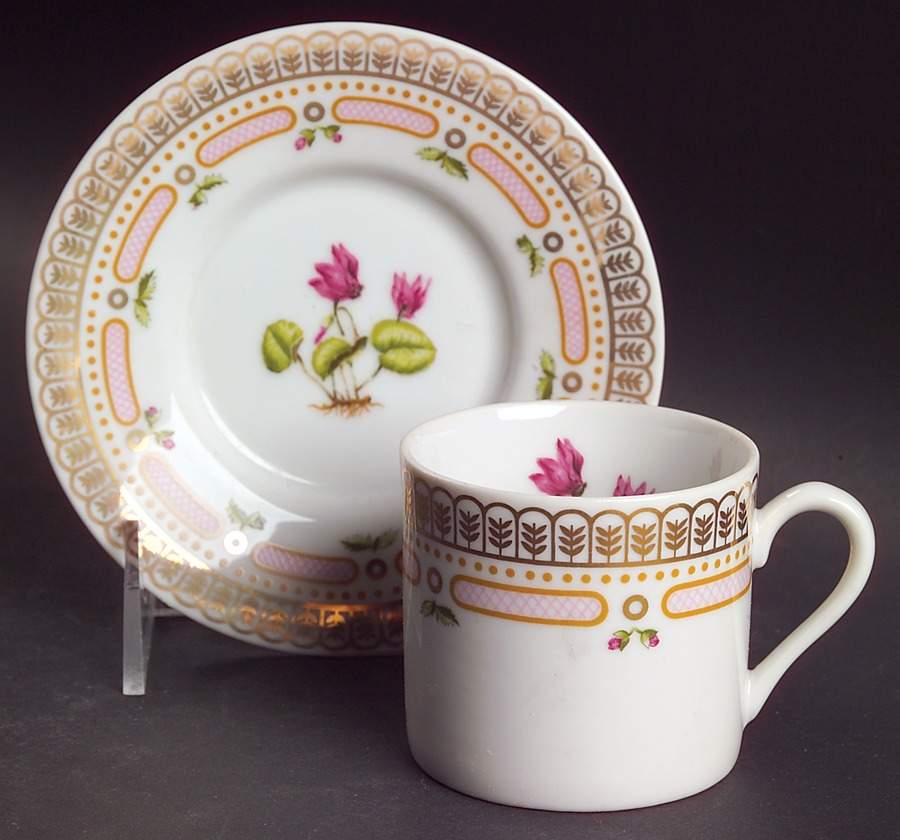 Floral Potpourri Flat Demitasse Cup & Saucer Set by Georges Briard-1