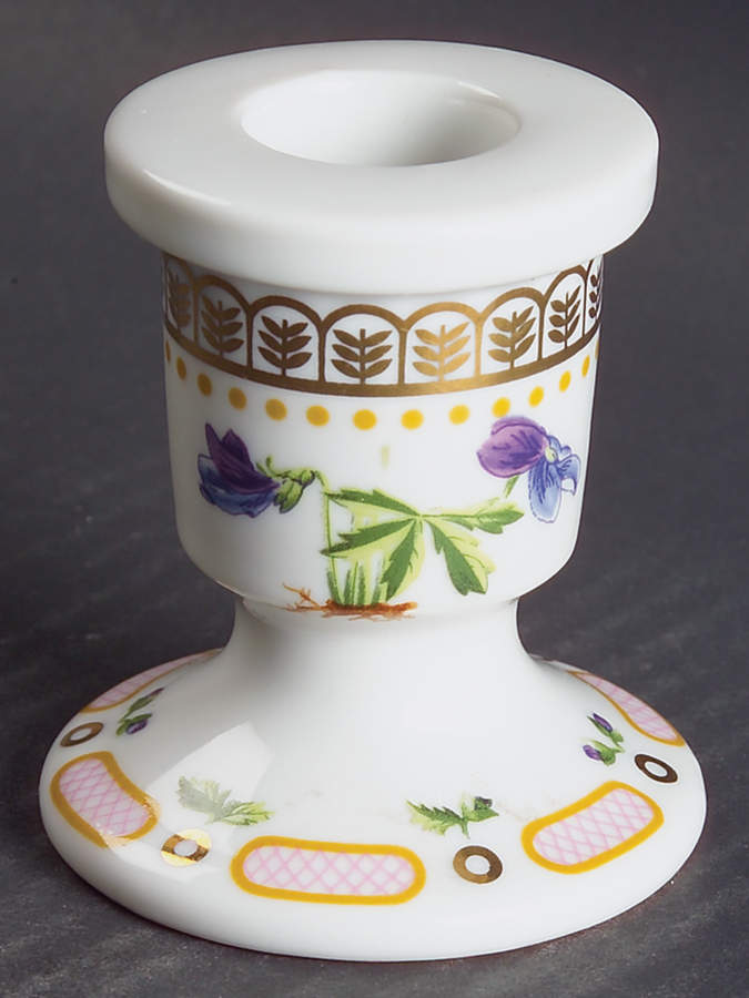 Floral Potpourri 2" Candlestick by Georges Briard-1