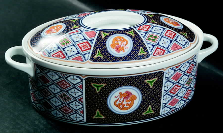 Grand Kabuki 2 Quart Oval Covered Casserole by Georges Briard-1