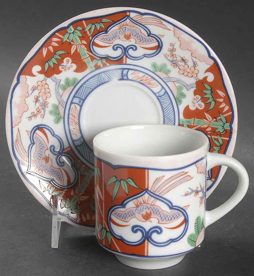 Heirloom Flat Cup & Saucer Set by Georges Briard-1