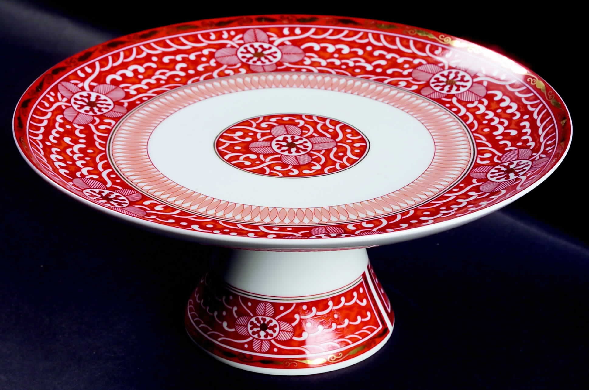 Imperial Brocade 10" Diameter Pedestal Cake Stand by Georges Briard-1
