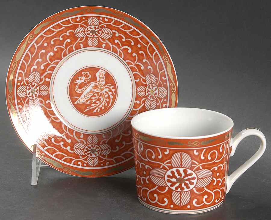 Imperial Brocade Flat Cup & Saucer Set by Georges Briard-1