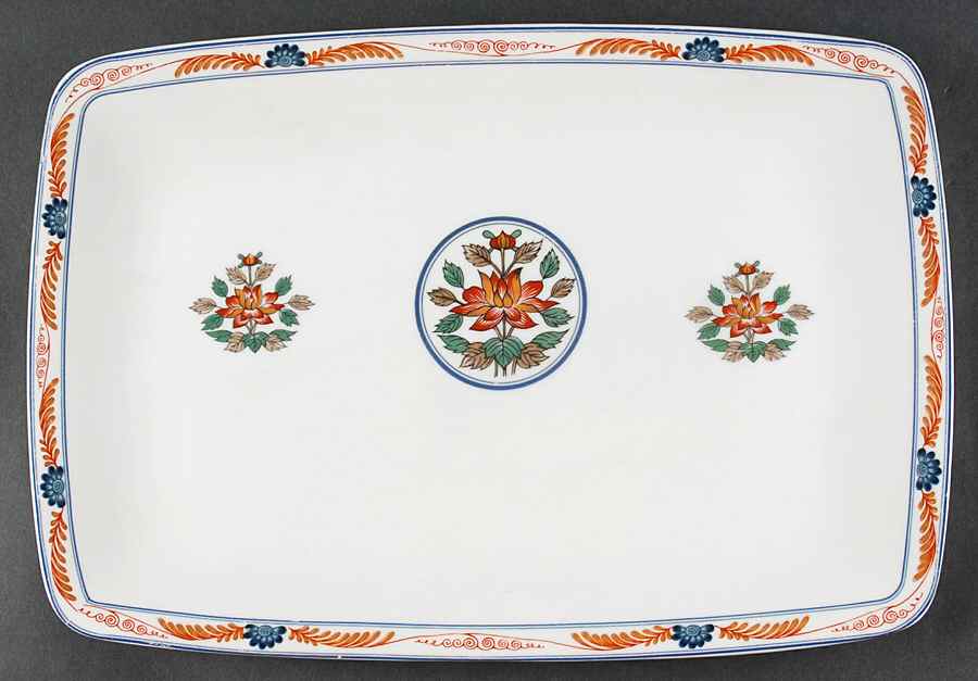 Imari Blossoms 14" Rectangular Serving Platter by Georges Briard-1