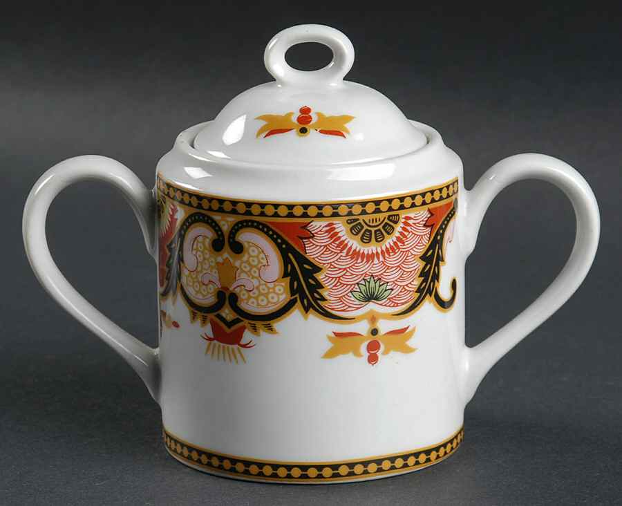 Imperial Imari Sugar Bowl & Lid by Georges Briard-1