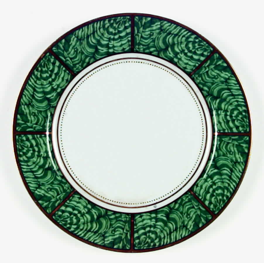 Imperial Malachite Dinner Plate by Georges Briard-1