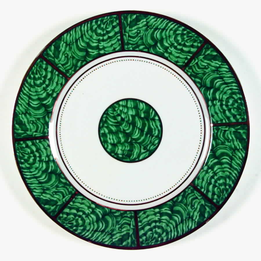 Imperial Malachite 12" Chop Plate (Round Platter) by Georges Briard-1