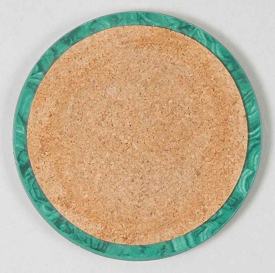 Imperial Malachite Cork/Wood/Plastic Coaster by Georges Briard-1