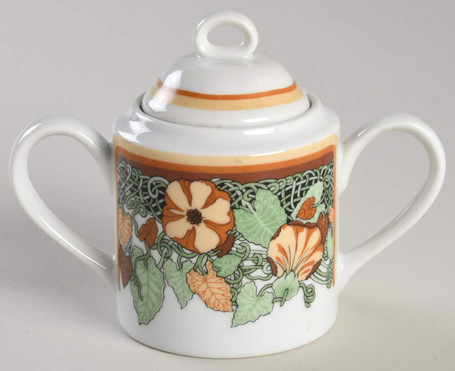 L'Art Nouveau Sugar Bowl & Lid by Georges Briard-1