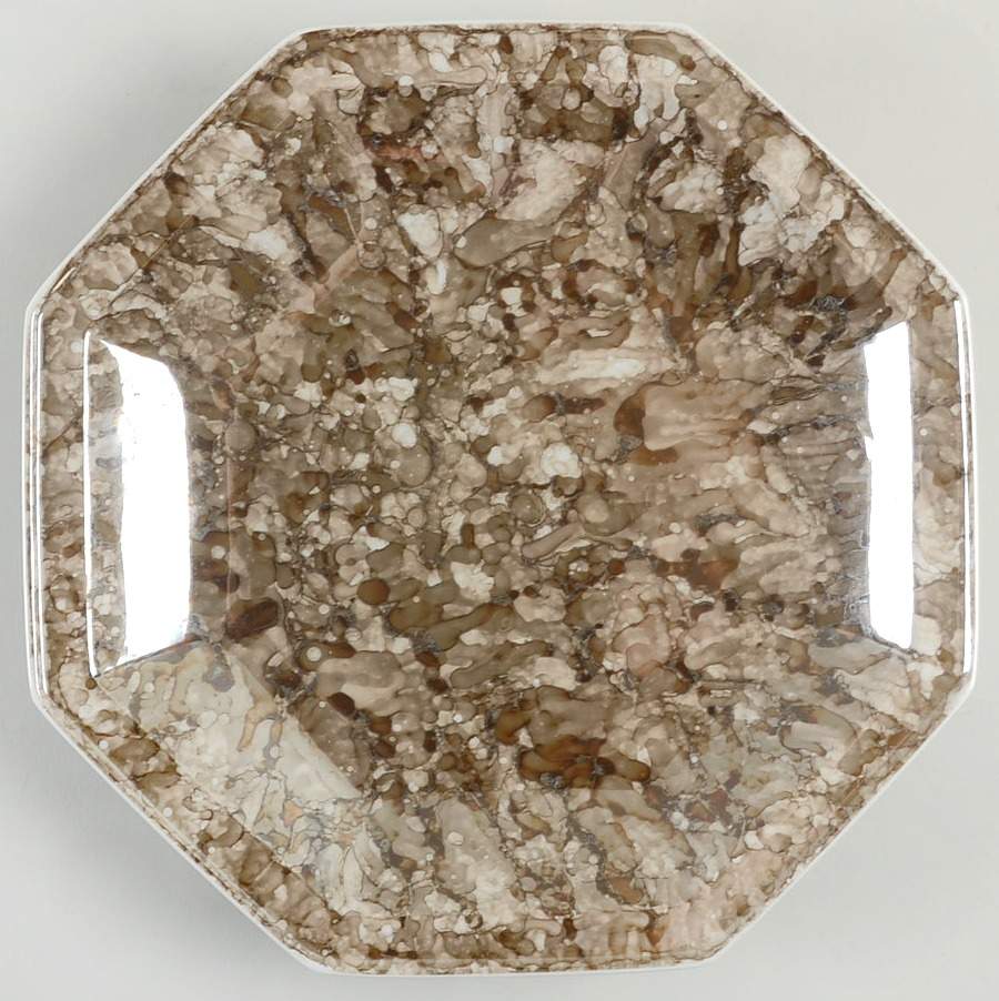 Marble Ware Brown Octagonal Chop Plate by Georges Briard-1
