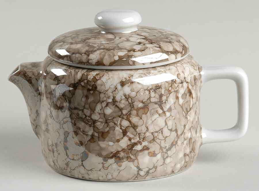 Marble Ware Brown Creamer & Lid by Georges Briard-1