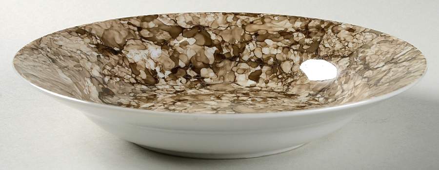 Marble Ware Brown Coupe Soup Bowl by Georges Briard-1