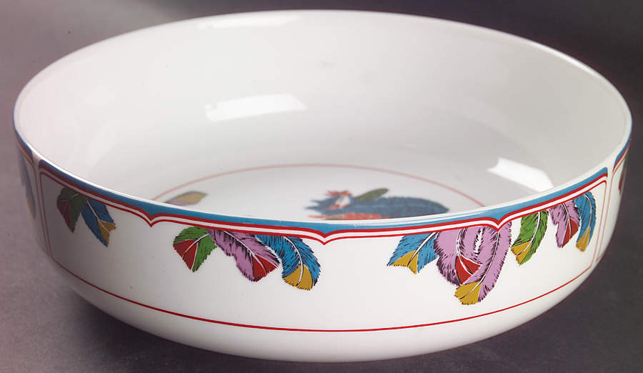 Oriental Peacock 9" Salad Serving Bowl by Georges Briard-1
