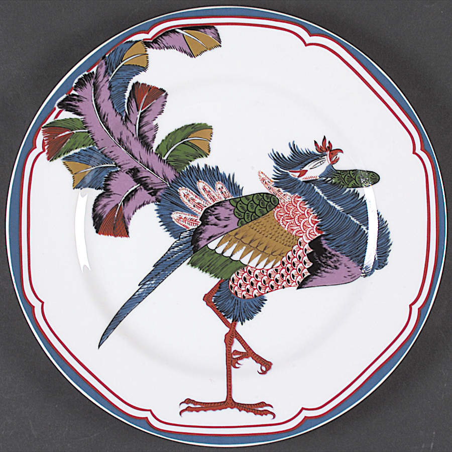 Oriental Peacock Dinner Plate by Georges Briard-1