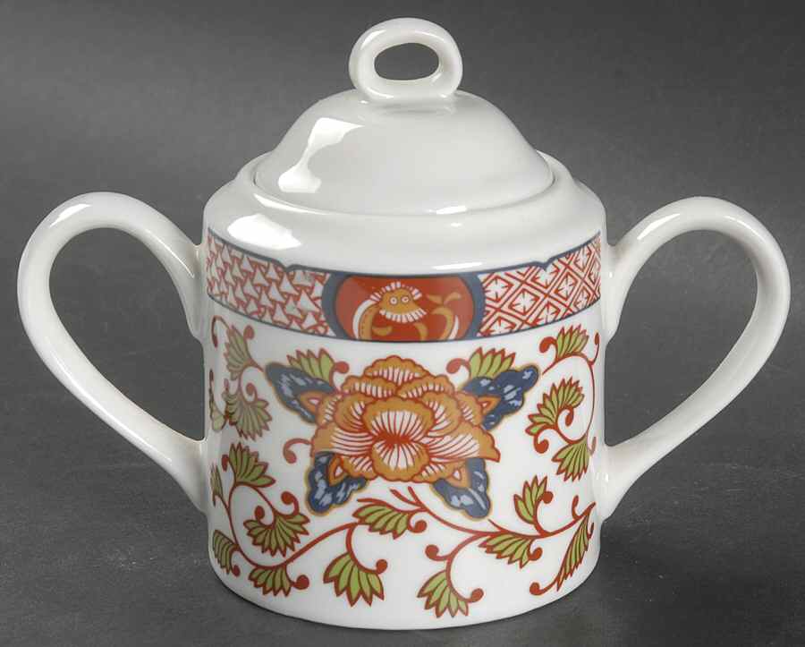 Peony Sugar Bowl & Lid by Georges Briard-1