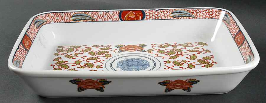 Peony 12" Rectangular Baker by Georges Briard-1