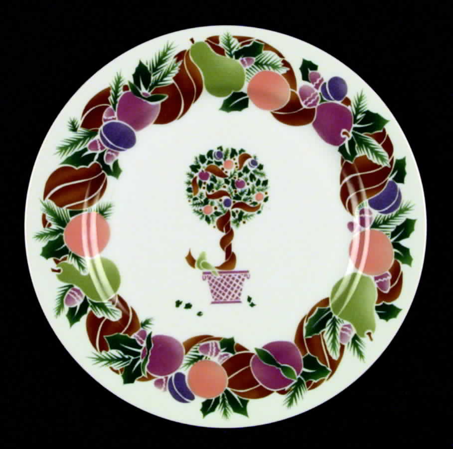 Topiary Wreath Salad Plate by Georges Briard-1