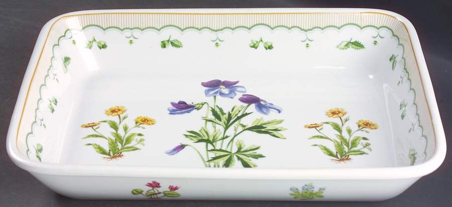 Victorian Gardens 12" Rectangular Baker by Georges Briard-1