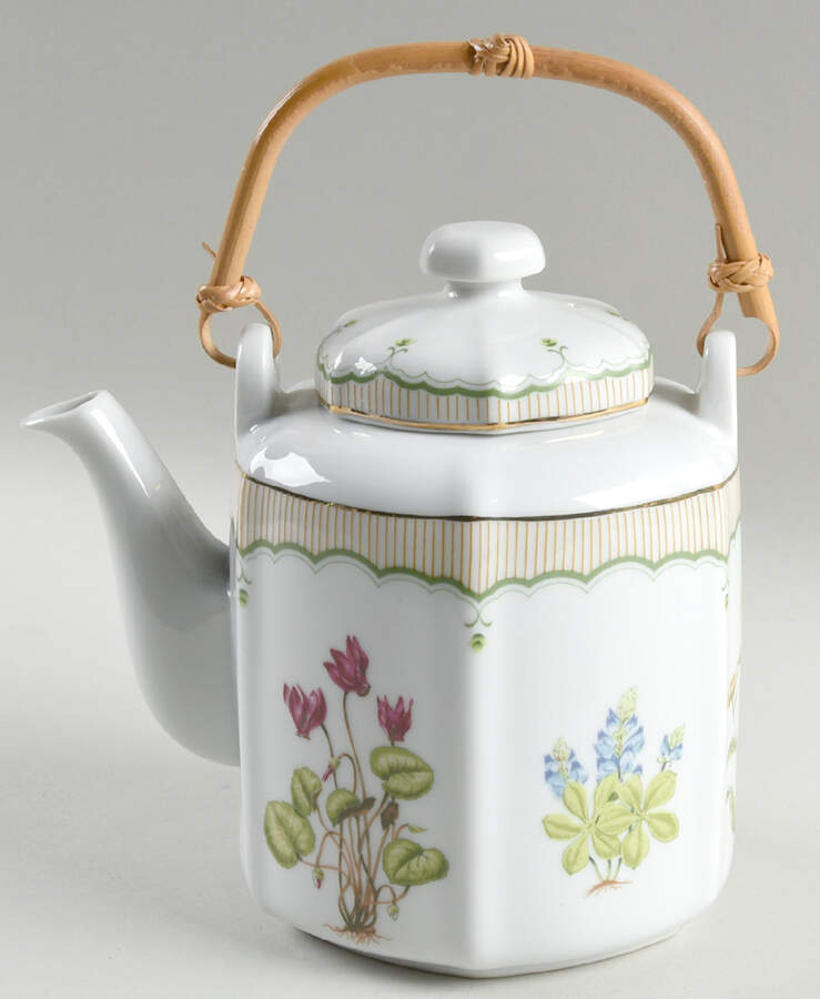 Victorian Gardens Teapot & Lid with Removable Top Handle by Georges Briard-1