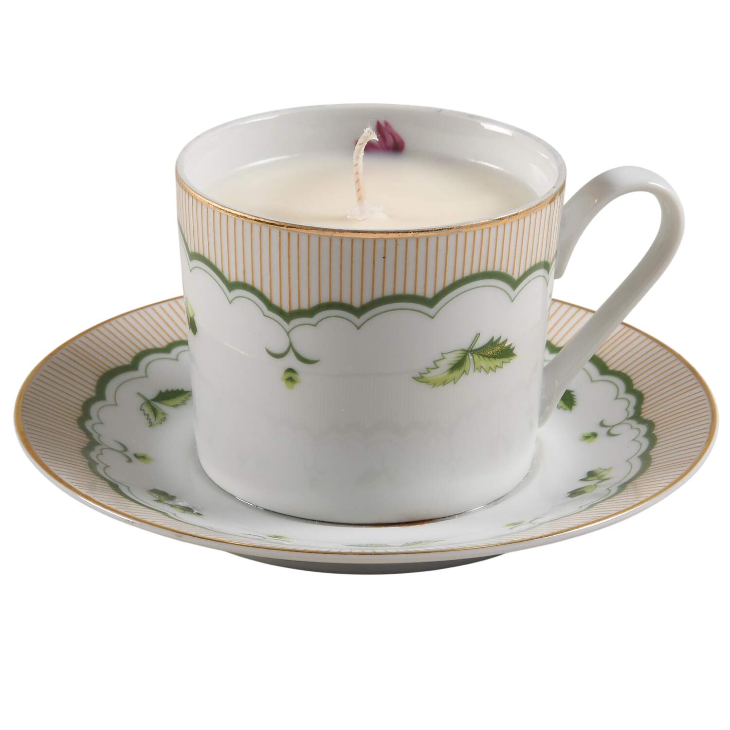 Victorian Gardens Scented Cup & Saucer Candle-Lavender  HC by Georges Briard-1