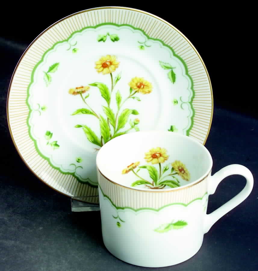 Victorian Gardens Flat Cup & Saucer Set by Georges Briard-1
