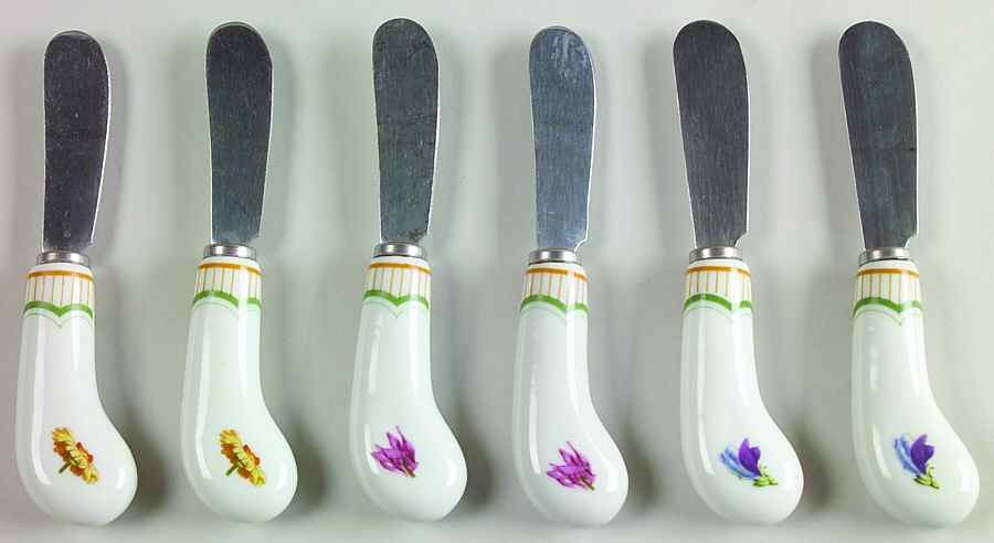Victorian Gardens Individual Canape Knife - Set of 6 (2 Each Motif 1-3) by Georges Briard-1