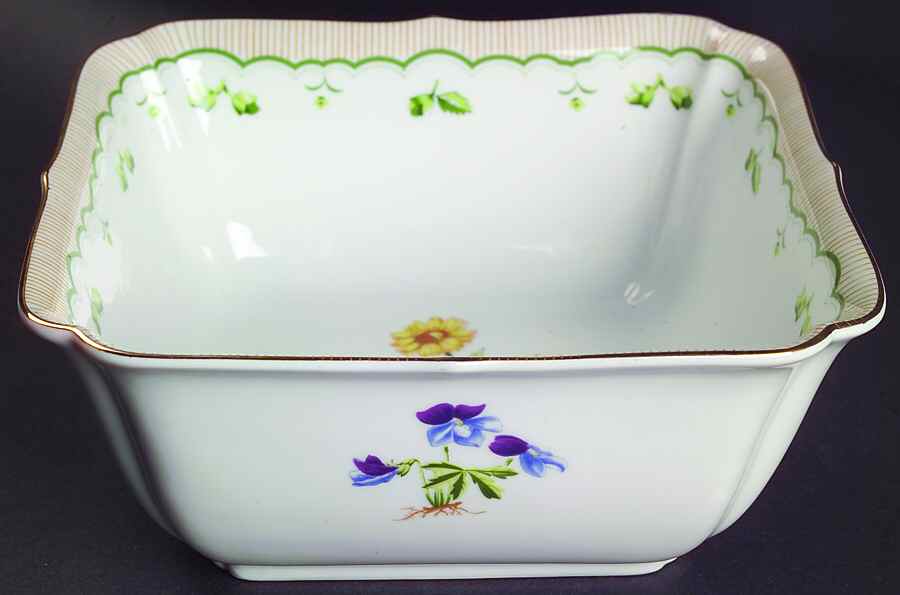 Victorian Gardens 8" Square Vegetable Bowl by Georges Briard-1