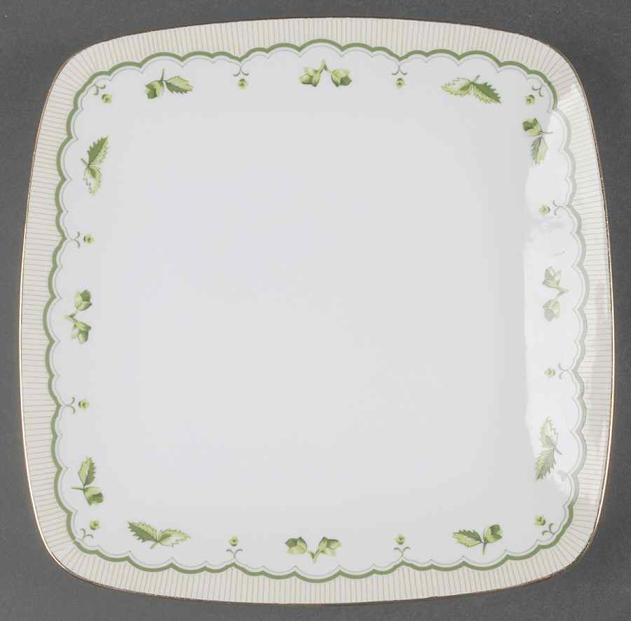 Victorian Gardens 9" Square Cake Plate by Georges Briard-1