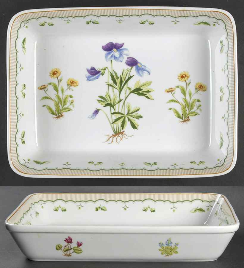 Victorian Gardens 12" Rectangular Baker by Georges Briard-1