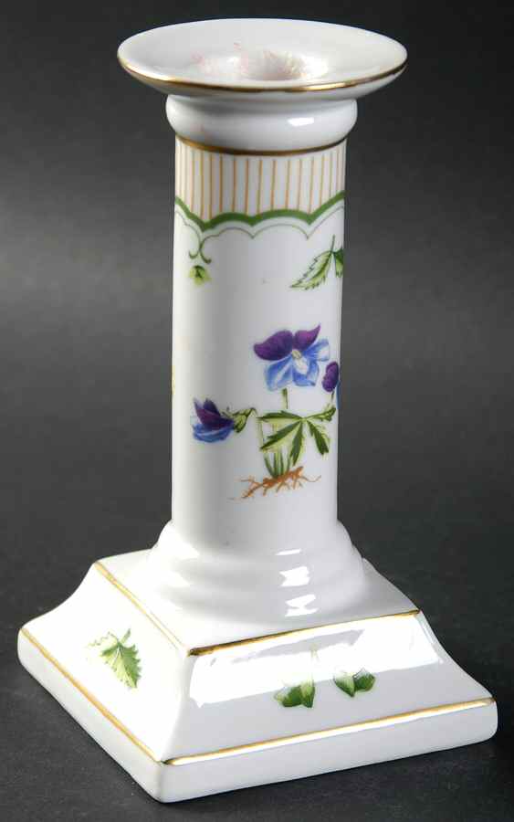 Victorian Gardens 5" Candlestick by Georges Briard-1