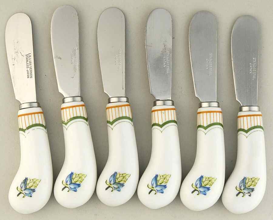 Victorian Gardens Individual Canape Knives - Set of 6 by Georges Briard-1