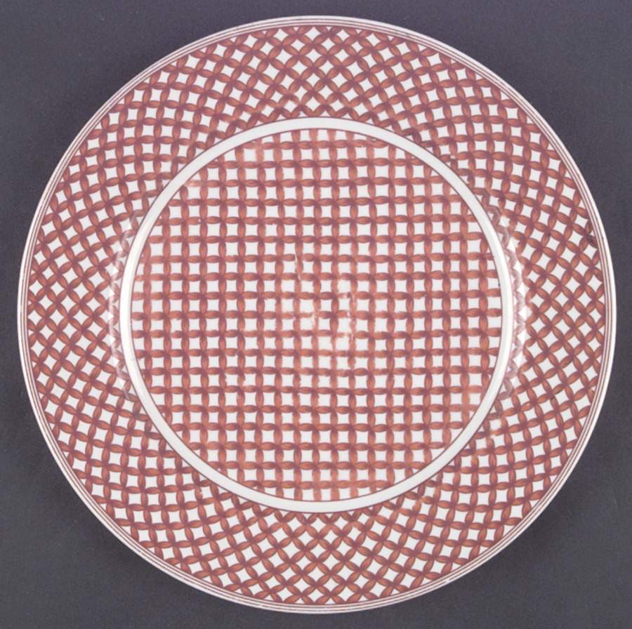 Wickerweave Rust Dinner Plate by Georges Briard-1