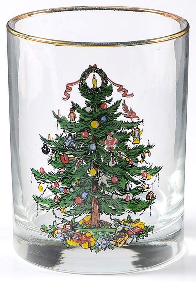 Yule Tide Glassware Double Old Fashioned by Georges Briard-1